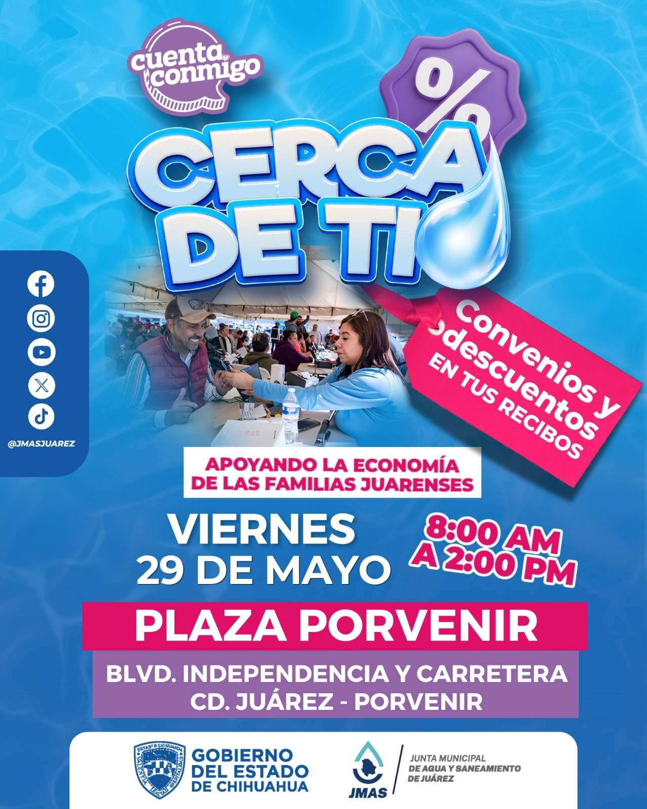Ofrecen descuentos de hasta 90% en adeudos del agua en el Porvenir