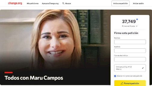 Suman más de 37 mil firmas de apoyo a Maru en Change.org