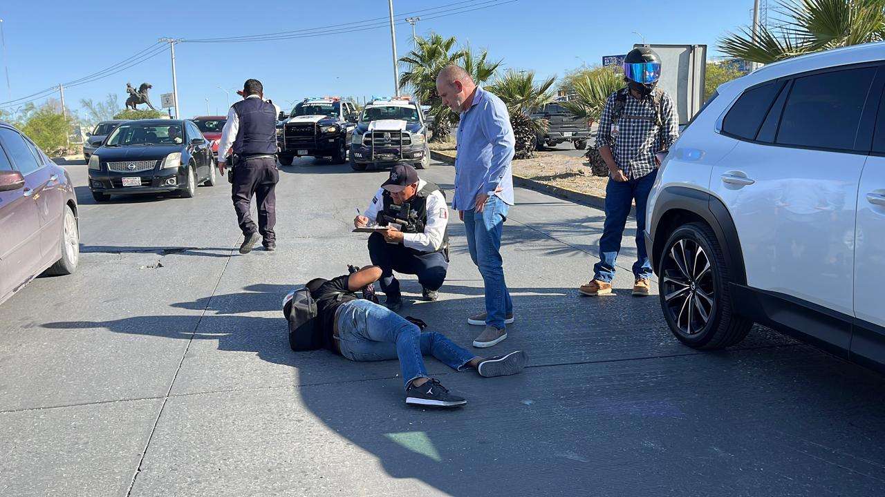 Accidente vial en Paseo de la Victoria deja a motociclista lesionado