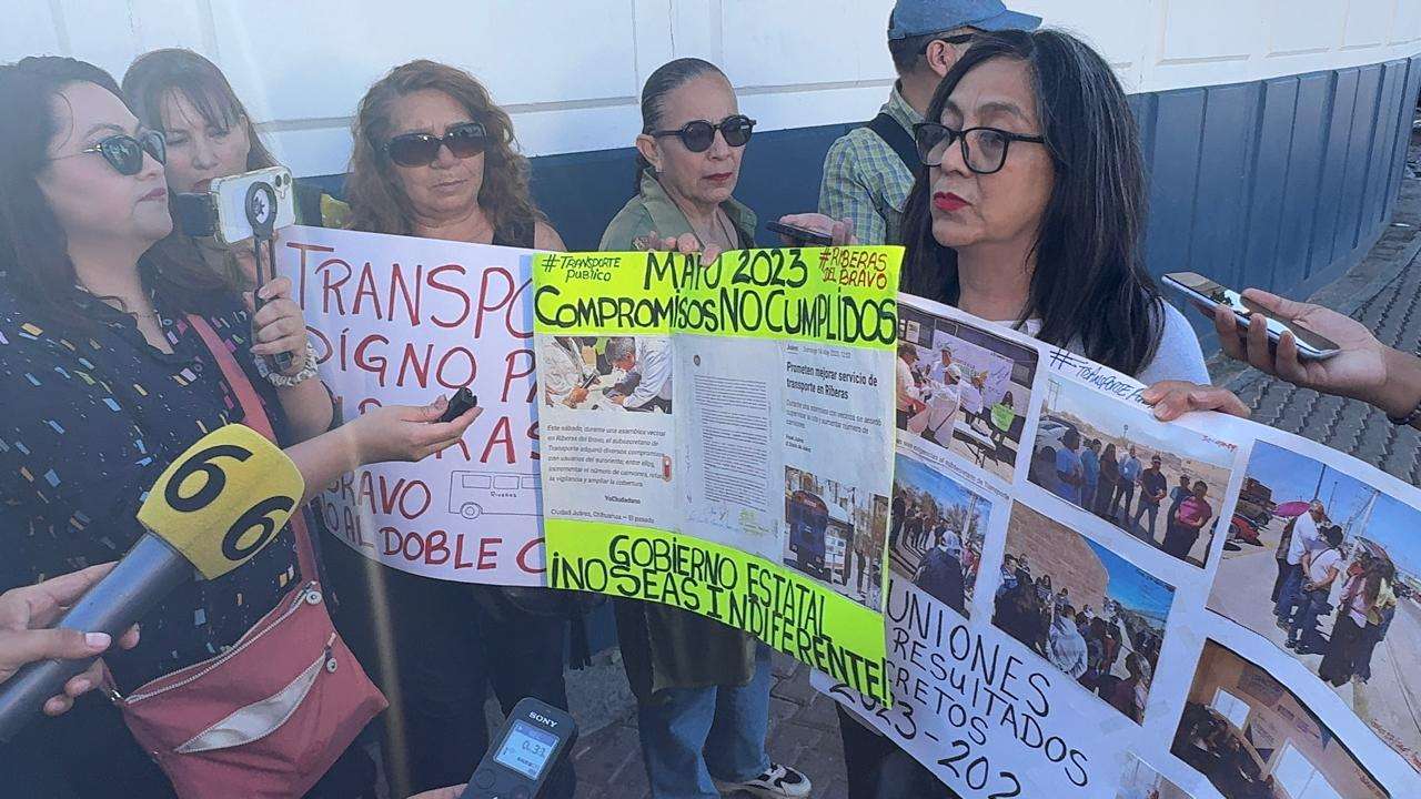 Vecinos de Riveras del Bravo denuncian deficiencias en transporte público 