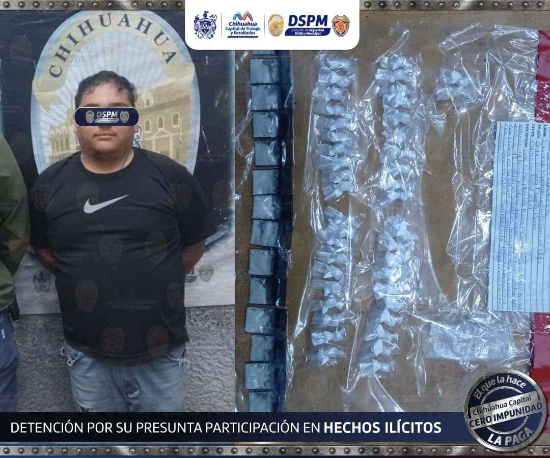 Lo detienen con 56 envoltorios de droga en la Villa