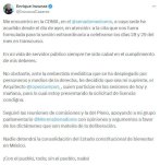 Solicita Inzunza licencia para ausentarse del Senado