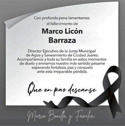 Lamenta Marco Bonilla muerte de Marco Licón
