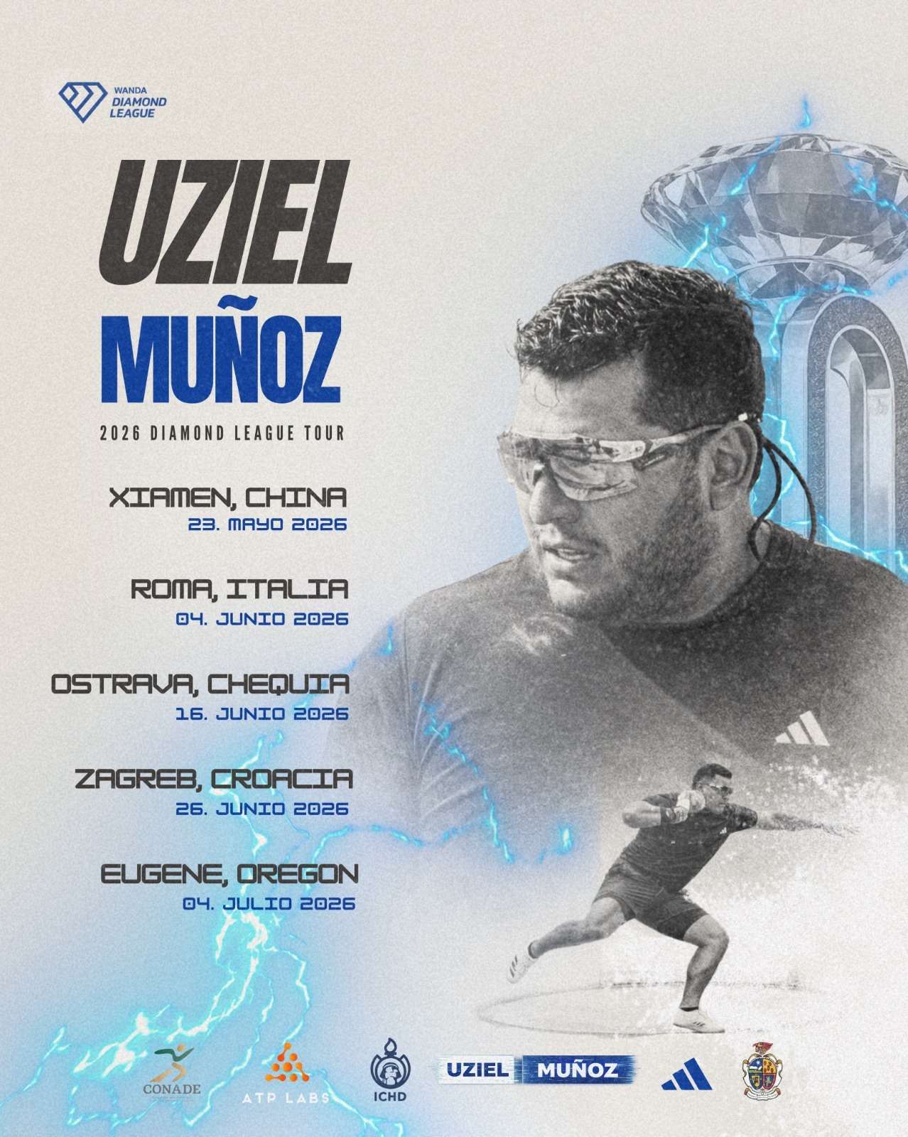 Listo subcampeón de lanzamiento de bala para competir en Roma