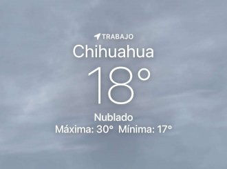 Se esperan nubes y lluvias con máxima de 30 grados centígrados 
