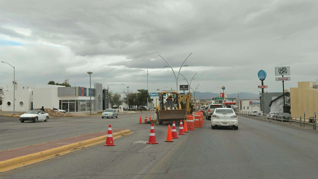 Piden precaución por obras en bulevar Jorge Castillo en Cuauhtémoc 