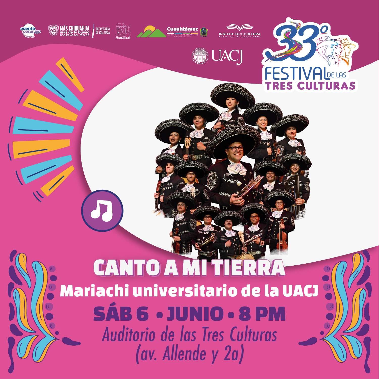 Invita municipio de Cuauhtémoc al concierto Canto a mi Tierra