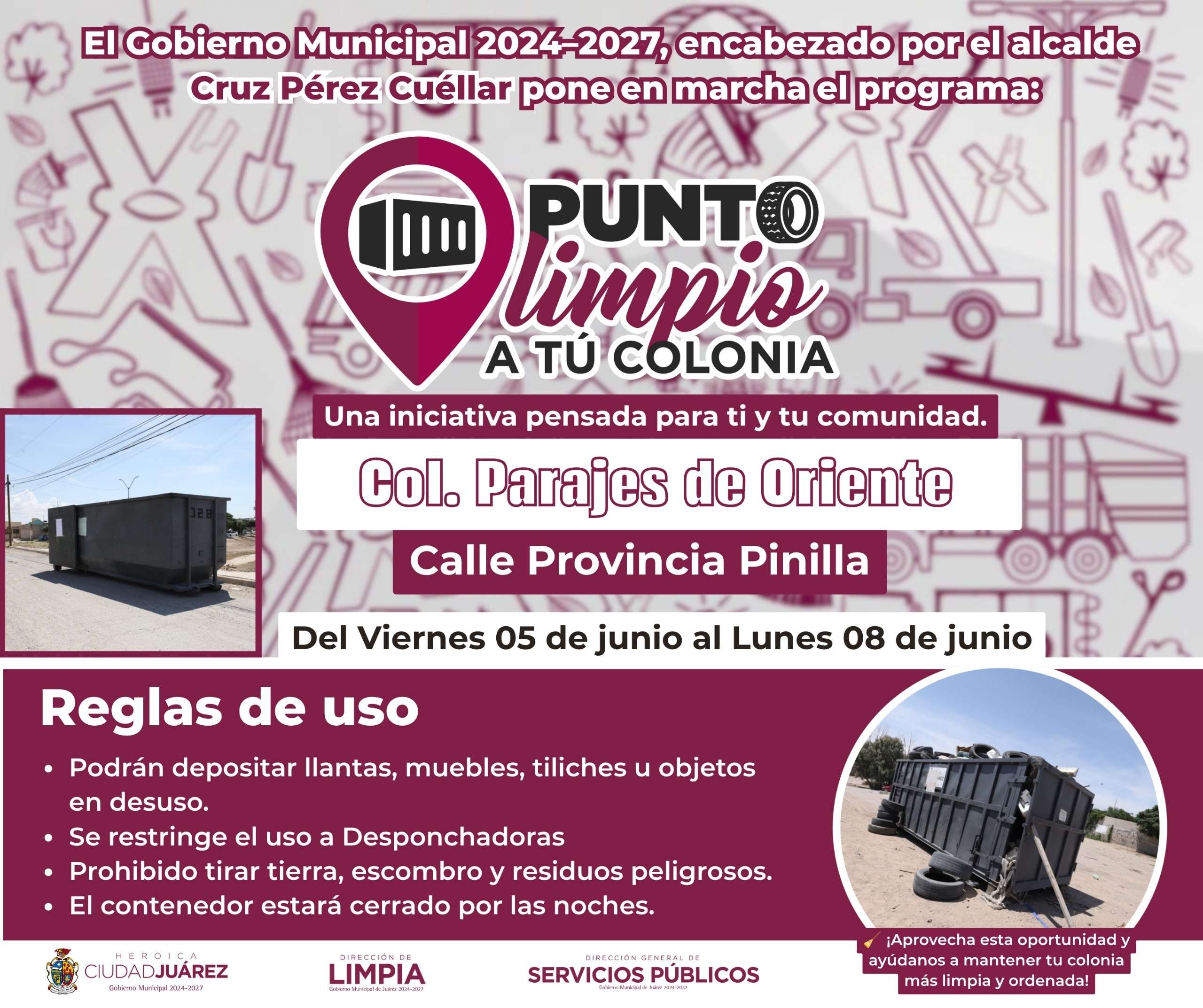 Llevan Puntos Limpios a distintas colonias 