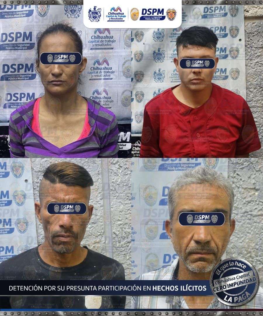 Detienen a cuatro con 100 porciones de cristal en Riberas de Sacramento
