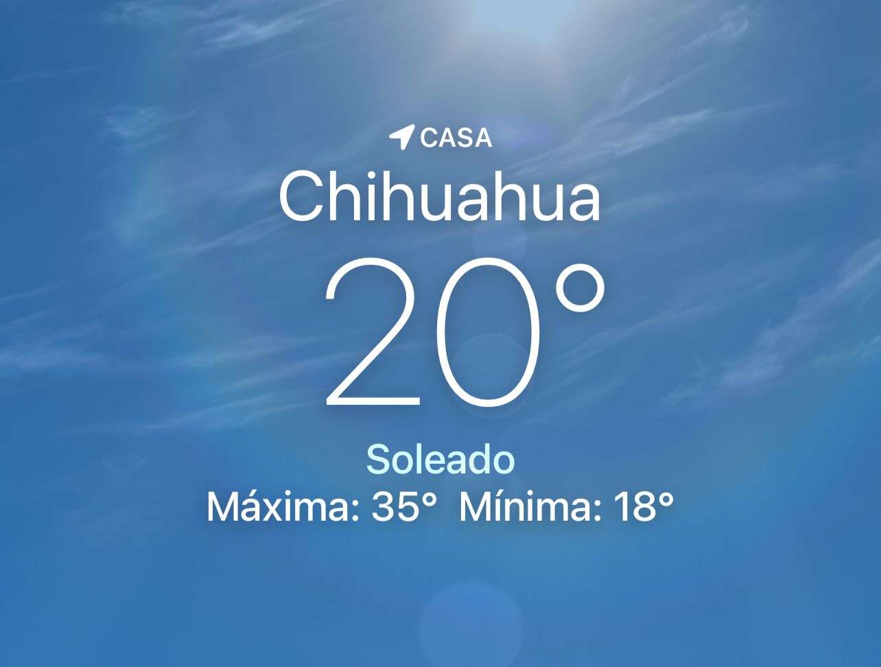 Se espera día soleado con máxima de 35 grados centígrados 