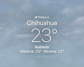 Se espera día nuboso y lluvia con máxima de 33 grados centígrados 