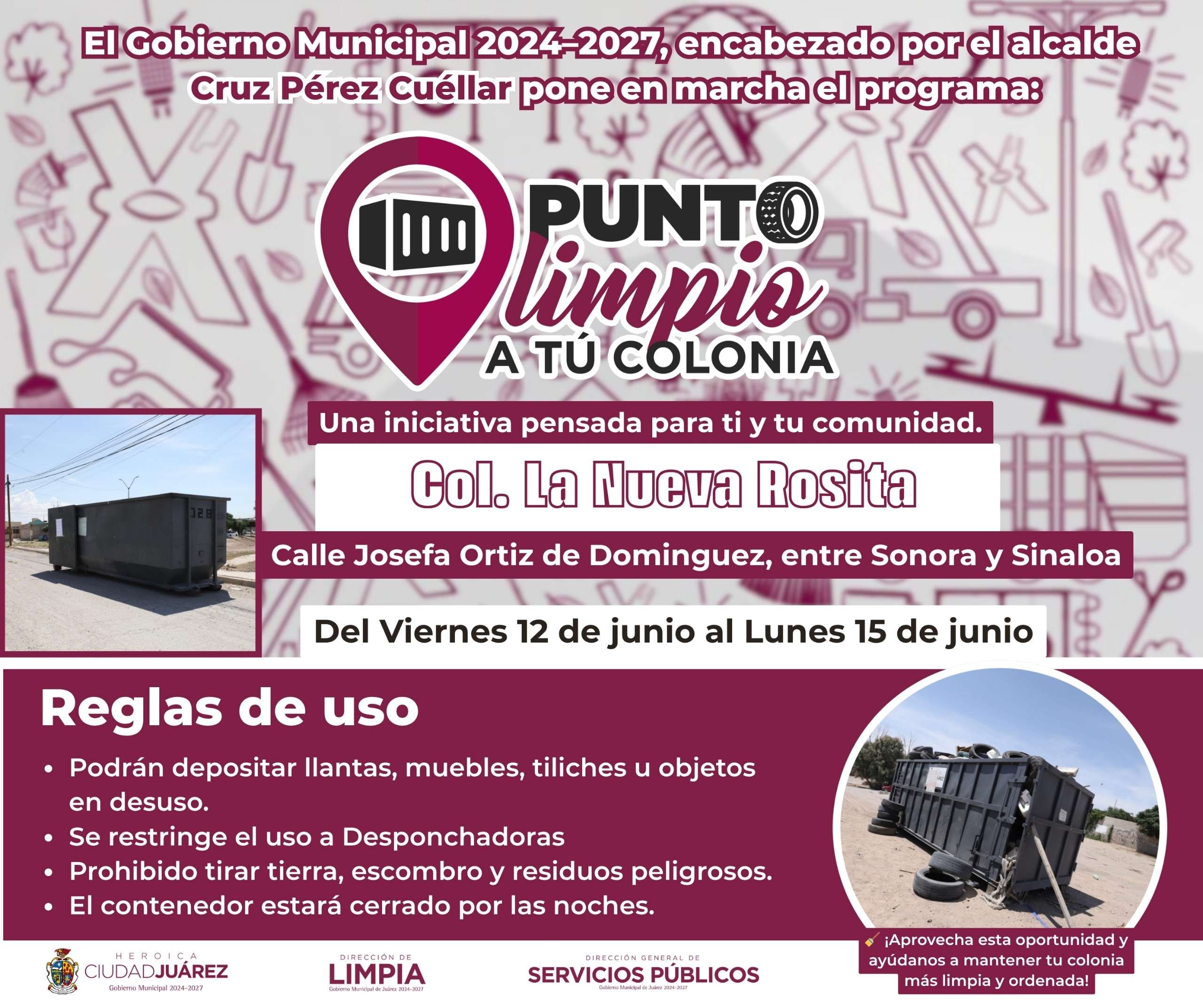 Instalan cuatro puntos limpios este fin de semana 