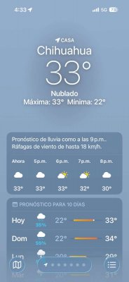 Alcanza termómetro 33° y se pronostican lluvias