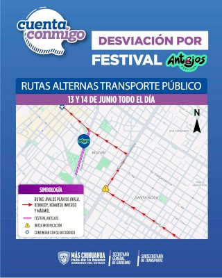 Checa los cambios de rutas de transporte por evento Antojos