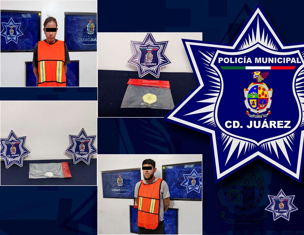 Detienen a dos personas en posesión de cristal en distintos sectores