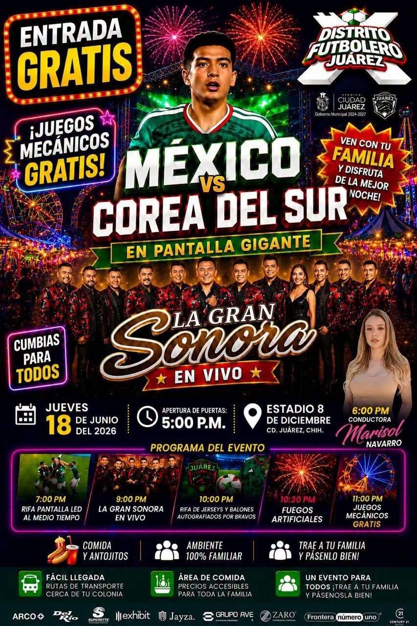 Invitan a ver hoy el partido de México en el estadio 8 de Diciembre 