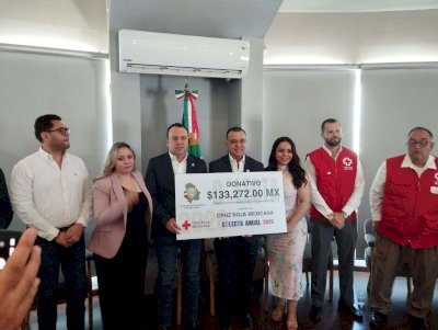 Entrega Congreso donativo superior a los $133 mil a la Cruz Roja Mexicana