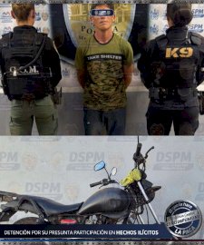 Detuvo Policía Municipal a uno con motocicleta robada