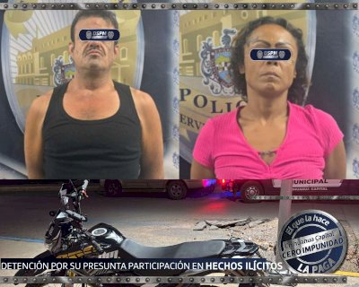 Detienen a pareja con cristal en el Centro 