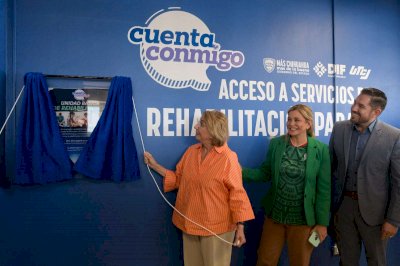 Cumple Maru Campos a Juárez con Unidad Básica de Rehabilitación 