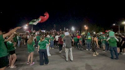 Festejan triunfo de México en el Pancho Villa pese a filtros de seguridad 