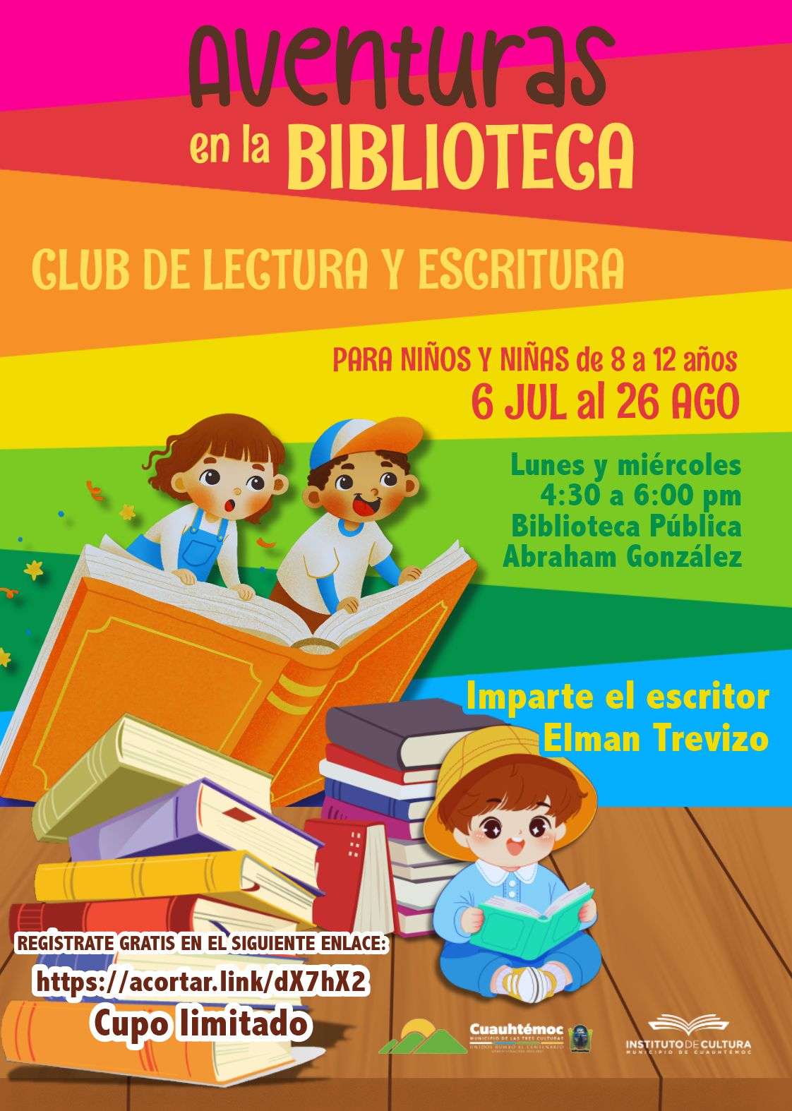 Invitan a club de lectura y escritura para niños en Cuauhtémoc