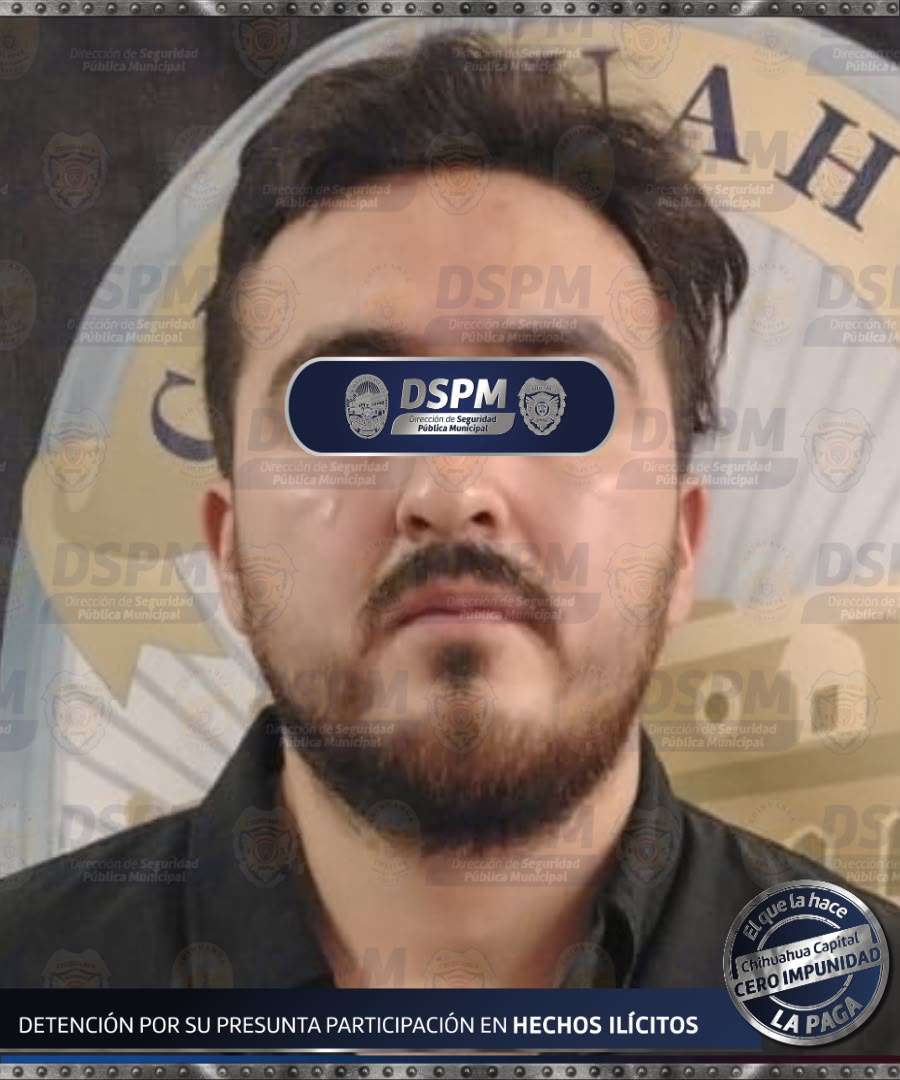 Detiene Policía Municipal a hombre en posesión de vehículo robado