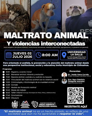 Invitan al Foro Maltrato Animal y Violencias Interconectadas 