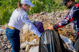 Encabeza Miriam Soto jornada de limpieza en el Río San Pedro 
