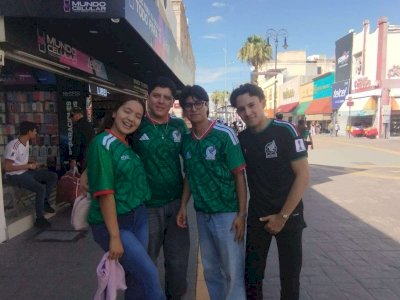 Se tiñe de verde el Centro; chihuahuenses auguran triunfo de México