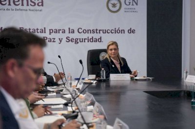 Encabeza Maru Mesa de Seguridad en instalaciones de la Guardia Nacional