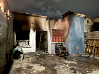Incendian adictos vivienda deshabitada en Sierra Azul 