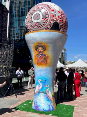 Develan esfera de Mata Ortiz en homenaje a los Pueblos Mágicos