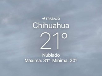 Amanece nuboso con temperatura de 21 grados centígrados 