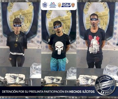 Detienen a tres con armas y droga en hotel de la Vialidad CH-P