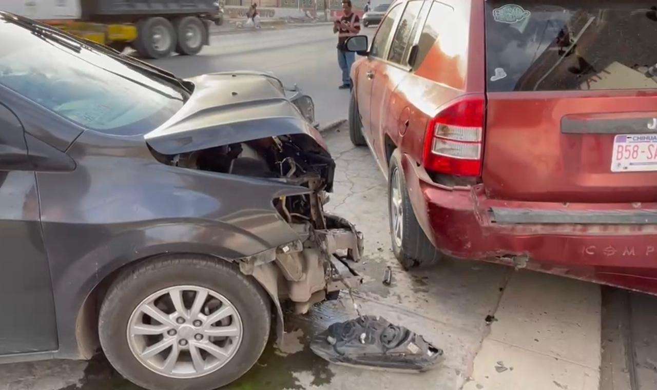 Provoca conductor choque múltiple y trata de huir en la Carlos Amaya