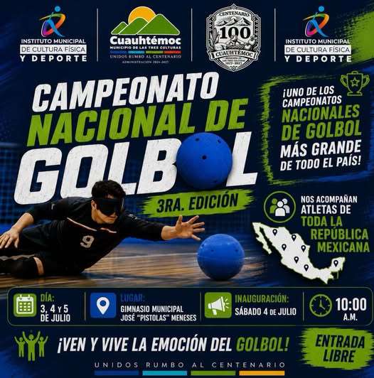 Inauguran en Cuauhtémoc la tercera edición de la Copa Manzanera de golbol