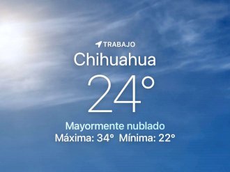 Se esperan nubes y claros con máxima de 34 grados centígrados 