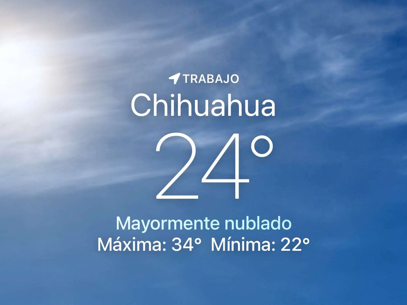 Se esperan nubes y claros con máxima de 34 grados centígrados 