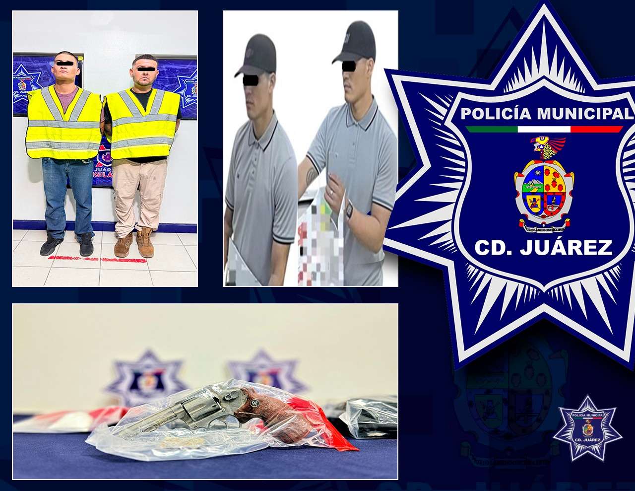 Capturan a dos asaltantes les aseguran armas y cristal