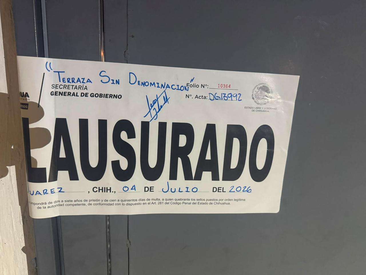 Clausura Gobernación 8 negocios con venta de licor en Juárez 
