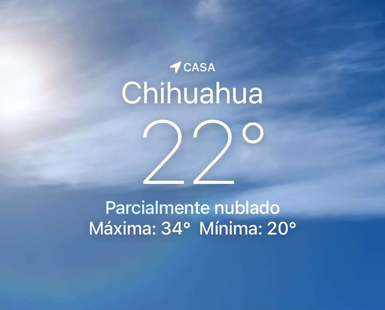 Se espera nuboso con máxima de 34 grados centígrados 