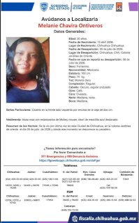 Buscan a joven desaparecida en Jardines de Oriente 