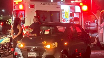 Deja fuerte choque a motociclista herido en la Vialidad Sacramento 