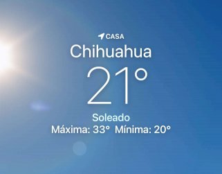 Se espera día soleado con máxima de 33 grados centígrados 