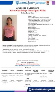 Buscan a jovencita desaparecida en la colonia Concordia