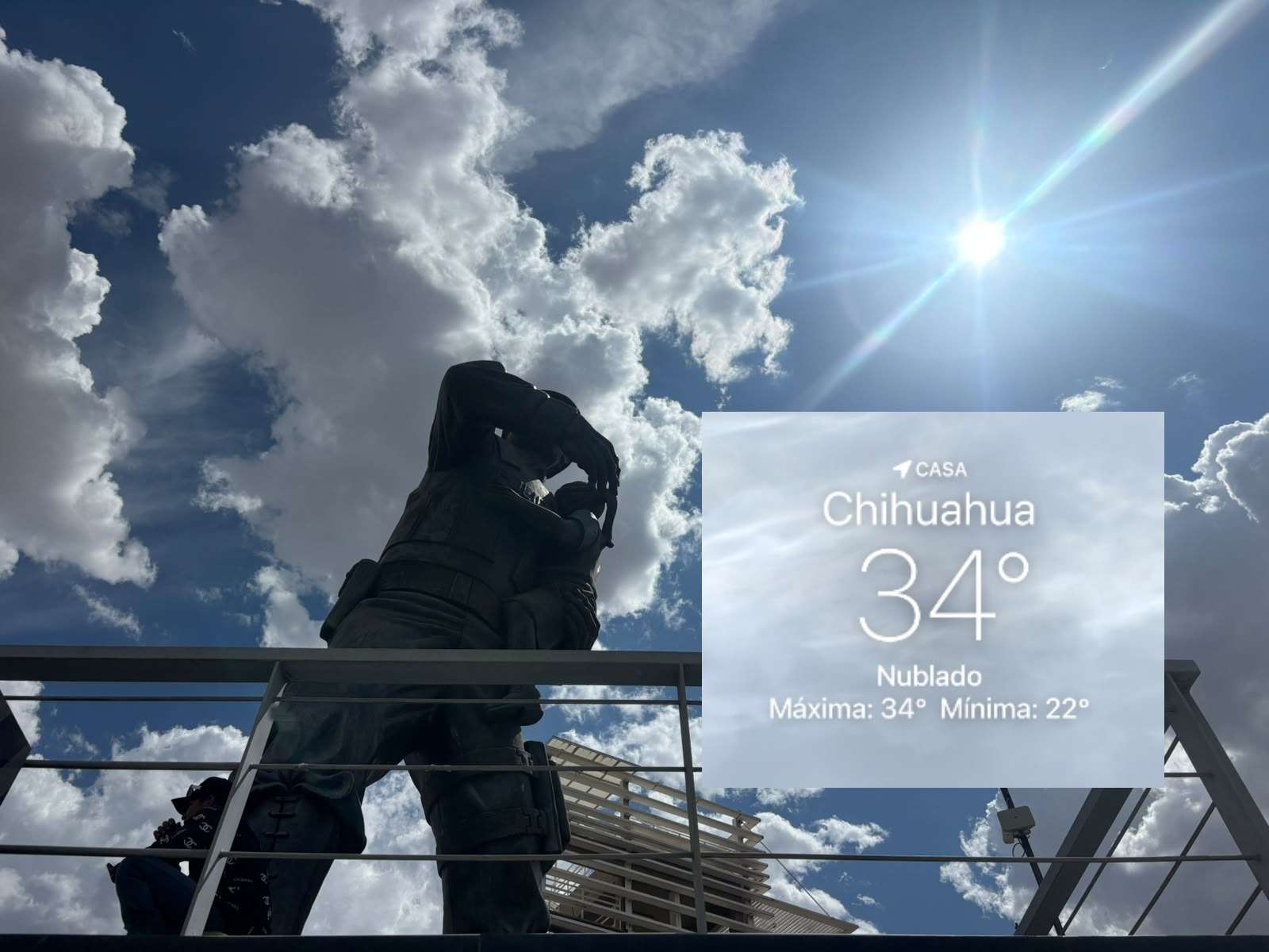 Mantiene Chihuahua clima caluroso; termómetro alcanza los 34°C