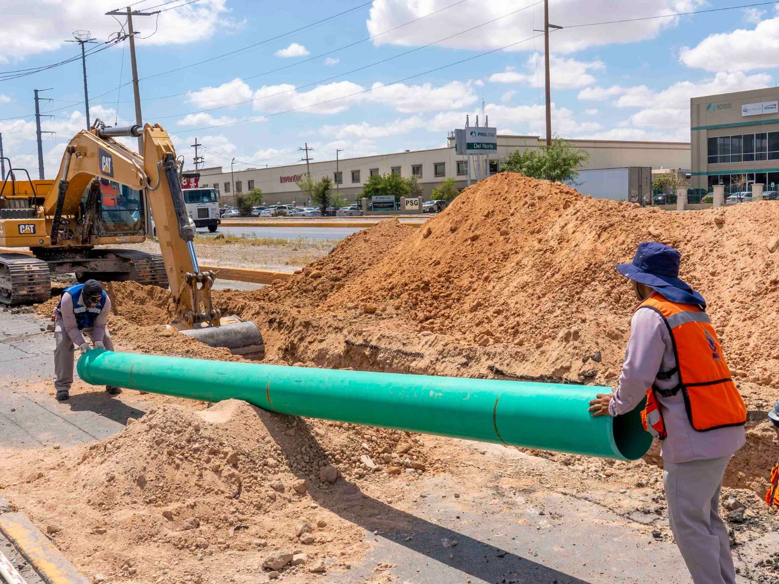 Alcanzan 40% de avance en desvío de colector sobre Talamás Camandari
