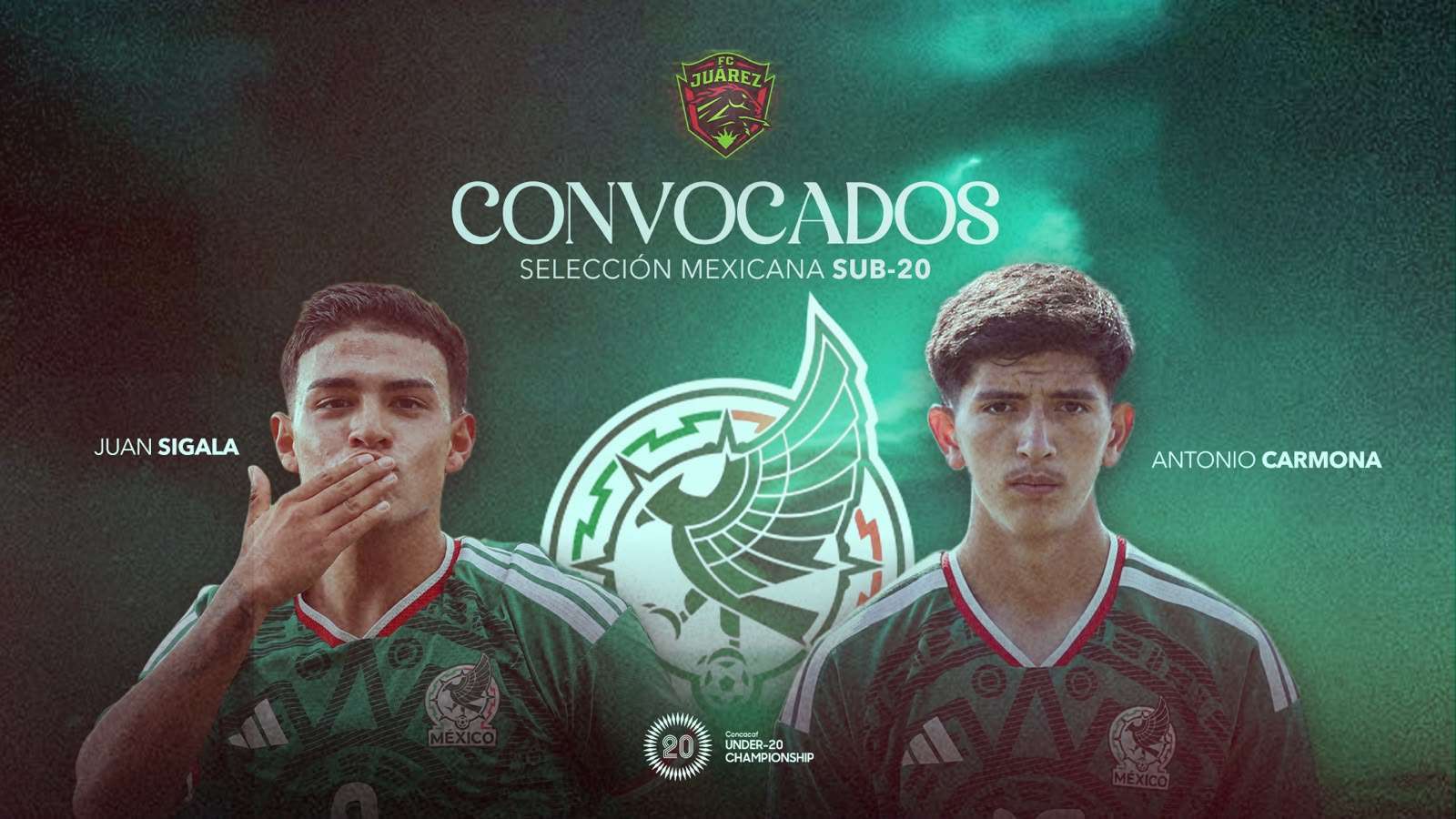 Jugarán Antonio Carmona y Juan Sigala el Premundial con la Sub-20
