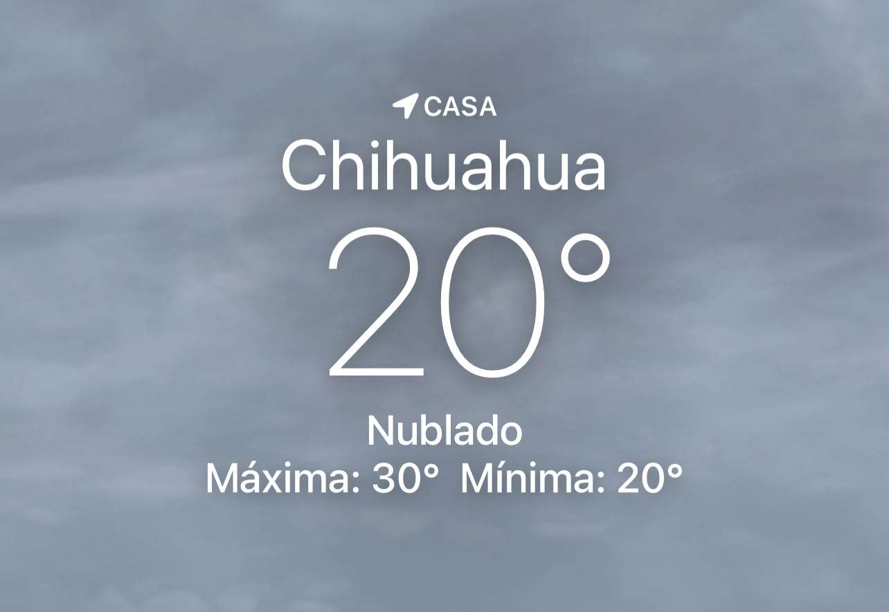 Amanece nublado con temperatura de 20 grados centígrados 